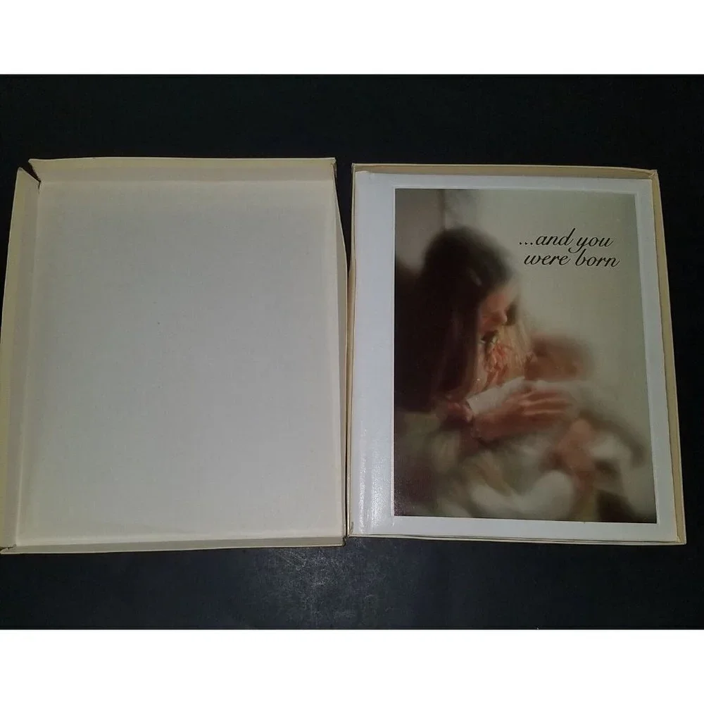VTG Baby Book Album And You Were Born American Greetings White NEVER USED